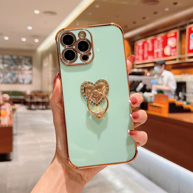 JiuWang Custodia Per IPhone 14 Plus Rosa Laser Con Bordo Ondulato E Cuore 3D - Cover Morbida Antiurto Dallo Stile Carino Romantico, Effetto Cambia Colore - Foto 8