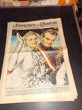 DOMENICA DEL CORRIERE 22.4.1956 MATRIMONIO GRACE KELLY RANIERI MONACO