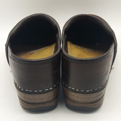 Dansko Brown Woven Leather Mules Clogs Professional Shoes Women’s Sz 37 - Picture 5 of 8
