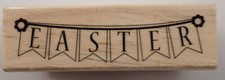 Holiday Easter Banner Flags Craft Smart Woodern Rubber Stamp