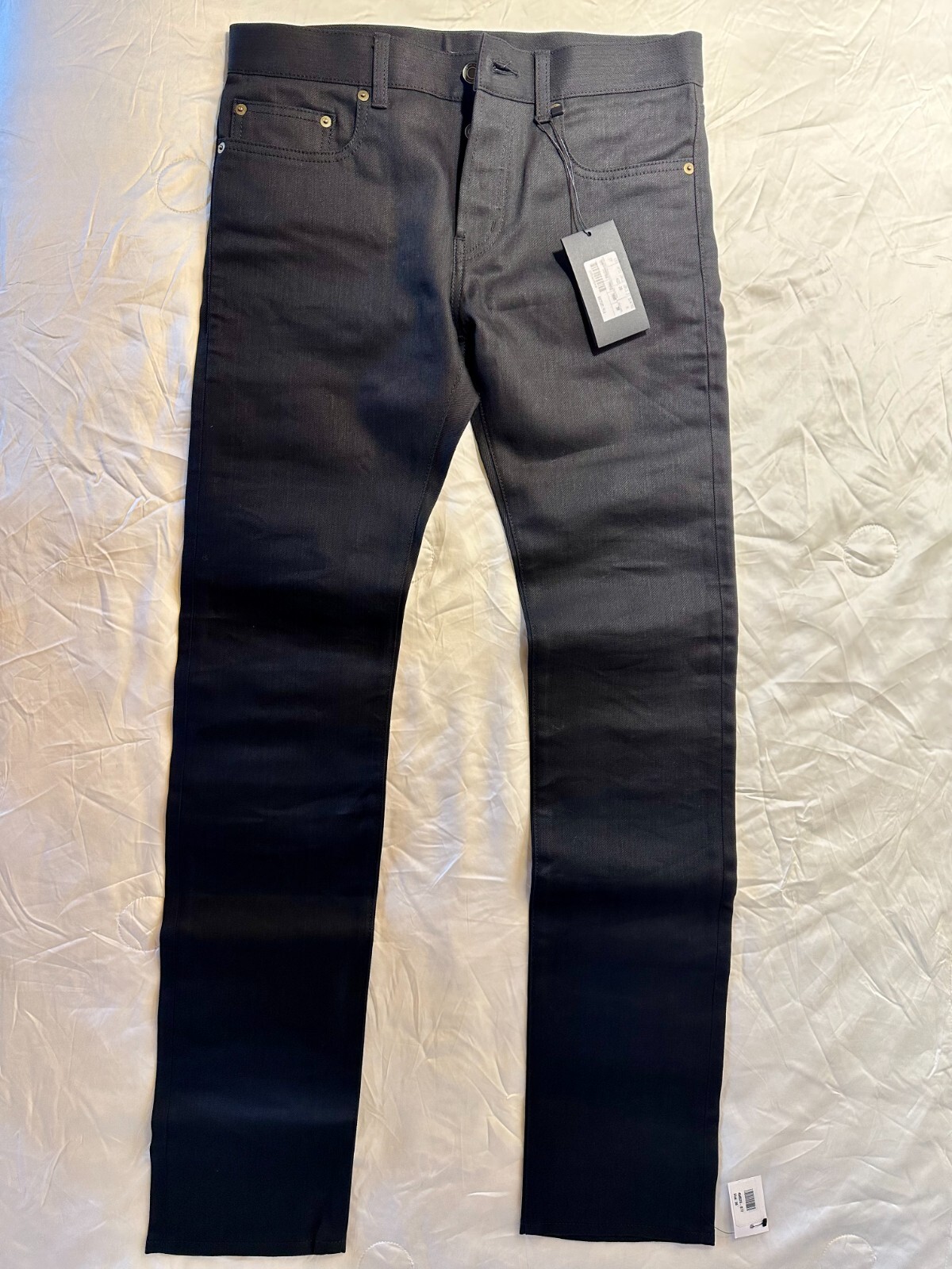 SAINT LAURENT JEANS DENIM NERO GREZZO AW13 D01 VESTIBILITÀ SLIM HEDI SLIMANE