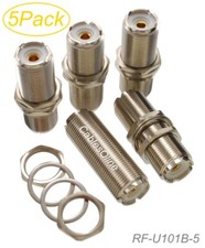 5-Pack UHF SO239 Female to UHF SO239 Female Coaxial Bulkhead Inline Couplers