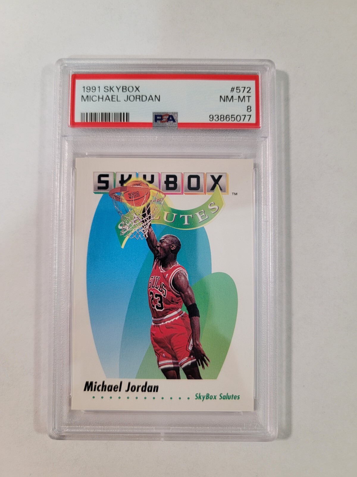 Michael Jordan 1991 skybox #572 PSA 8