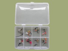 Gold head Buzzers Trout Flies, 24 Per compartment Box, Mixed Type & Sizes