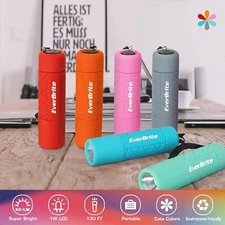 EverBrite 6 Pack Mini LED Flashlight Multicolor Pen Light Set with Lanyard