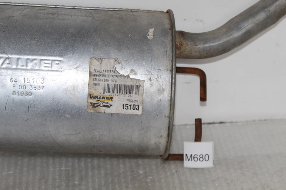 MARMITTA SILENZIATORE POSTERIORE PER RENAULT 19 II Chamade WALKER 15103 - Imagen 2 de 2