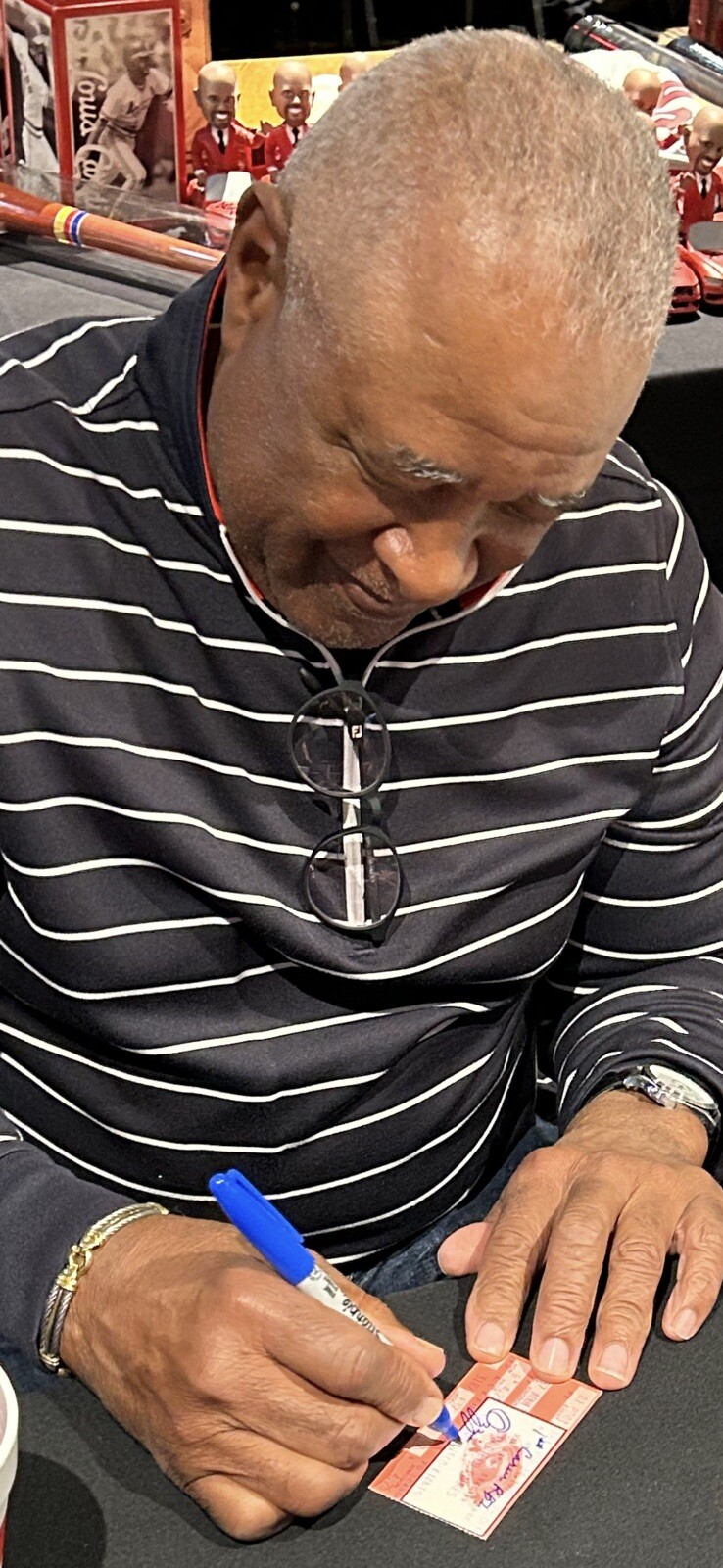 Ozzie Smith Autographed Signed St. Louis Cardinals & Inscribed 1st Career RBI Ticket Stub 4/14/78 FANATICS L@@K 