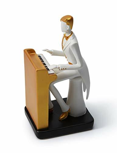 Amoy-Art Statuetta Musicale Figurina Pianoforte Scultura Rock Bandiera (I5S)