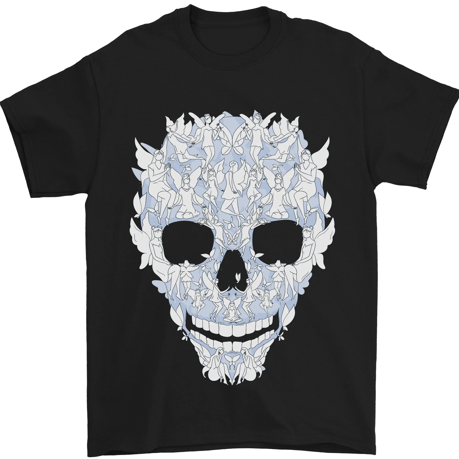 Fairy Skull Mens T-Shirt 100% Cotton