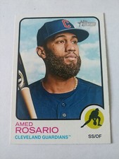2022 Topps Heritage Base #172 Amed Rosario - Cleveland Guardians