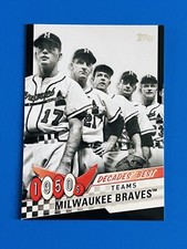 2020 Topps Decades’ Best Milwaukee Braves Black Parallel Card #DB-8; #d /299
