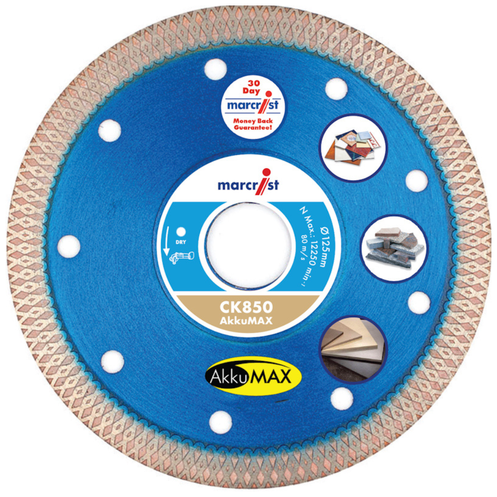 Marcrist CK850 AkkuMAX 125mm Ultra-Thin/Fast Tile Cutting Blade