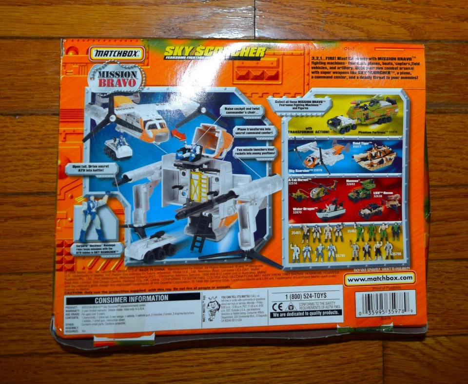 Rare MATCHBOX 1998 MISSION BRAVO SKY SCORCHER NEW UNOPENED NOS - Image 3 of 4