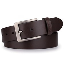 Men  s Full Grain Leather Belt   Solid One-Piece Leather, 1.5  Wide 36  Coffee