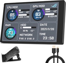 WOWNOVA English Version Computer Temp Monitor, PC Sensor Panel Select Color