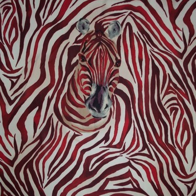 Italian designer viscose chiffon fabric by the meter Zebra print Made in Italy