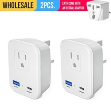2PCS UK Travel Plug Adapter, 2 Power Plug Adapter Type G and Type B