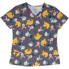 WINNIE THE POOH GRAPHIC SCRUB TOP ASST SIZES BRAND NEW