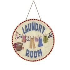 Laundry Room Sign Wooden Decor For Wall Rustic Room Rules 8 8Inces Modern Style