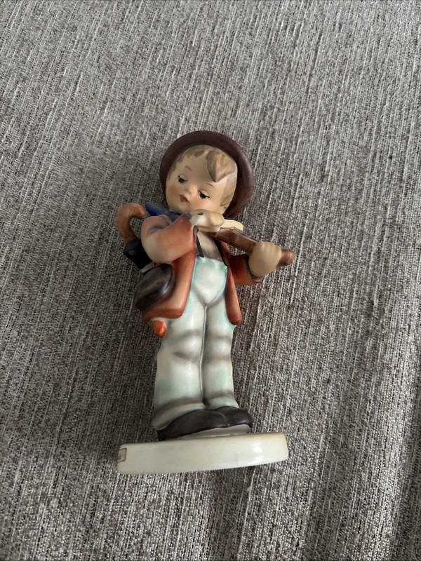 Hummel Goebel Little Fiddler 5.5" Figurine Boy with Fiddle W. Germany TMK3