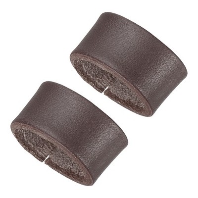 2 Pcs Leather Loop Keeper Belt Keeper for 0.7''/0.9'' Wide Belts Coffee