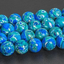 8MM Natural Stone Sea Blue Magnesite Beads Grade A+ Round Loose Beads