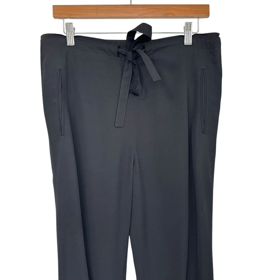 MARIA MCMANUS Womens Drawstring Tie Waist Pant XS Black 100% Viscose Trousers - Image 3 of 4