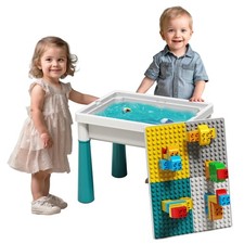 Small Activity Table for Toddlers 1-3, Kids Sensory Table for Playing Buildin