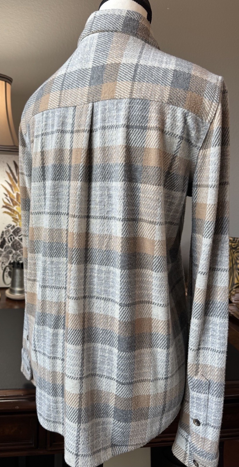 Faherty Button Down Plaid Shirt - Stretch Knit - … - image 2