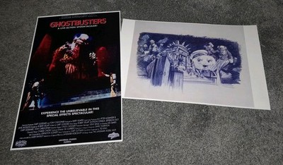 UNIVERSAL STUDIOS GHOSTBUSTERS SPOOKTACULAR POSTER & ARTWORK COPIES