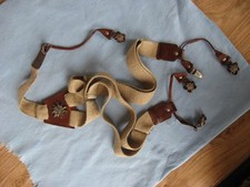 Vintage German Alpine Suspenders Edelweiss Lederhosen Trachten Read Description