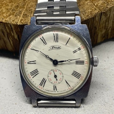 165_ Vintage Watch USSR Pobeda Cal.Zim 2602 Mechanical Men's  Wrist Watch 1970's