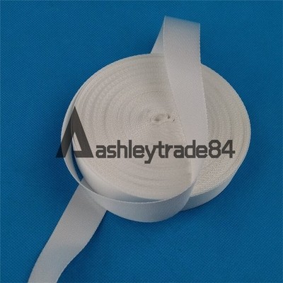 25M Length (25mm) Width White Strap   Webbing Strapping NEW*gi