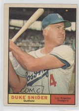 1961 Topps Duke Snider #443 HOF 9bw
