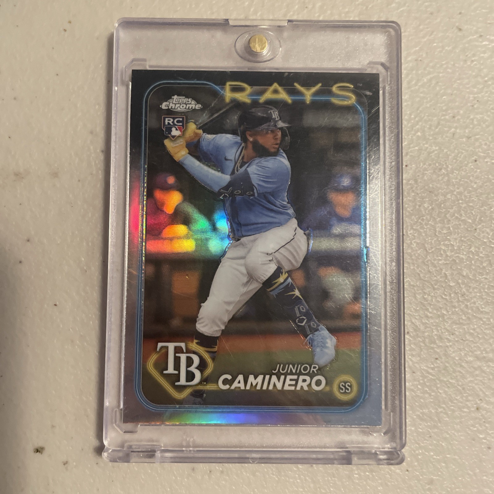 2024 Topps Chrome Junior Caminero  Rookie Refractor Rays #213