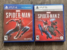 Marvels Spider-Man 1 2 Sony PlayStation 4 5 PS4 PS5 Game Bundle