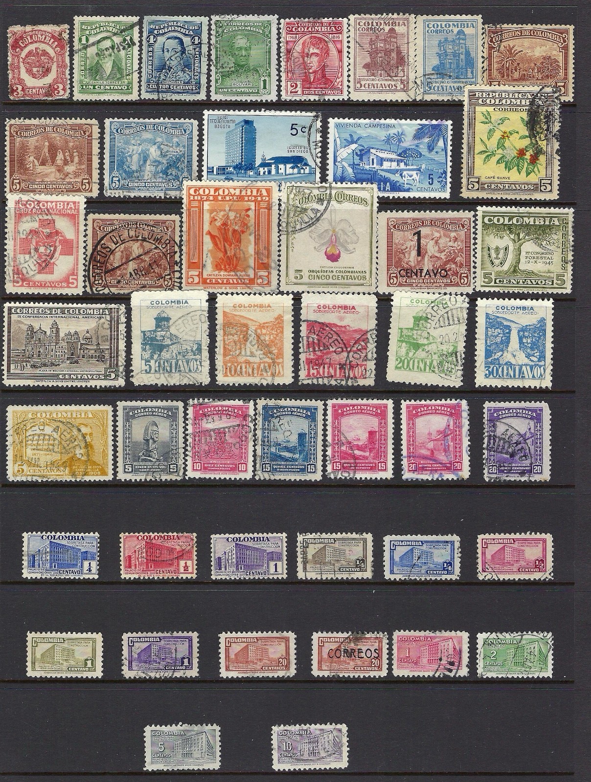 COLUMBIA Stamps Collection Used - 47 Different  Good Value-Take a Look!