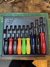 Snap On Imperial Nut Driver Set NDD900B 9 Piece Set Great Condition