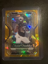 Panini 2025 Prizm Draft Picks New Recruits Shedeur Sanders Gold Cracked Ice #15