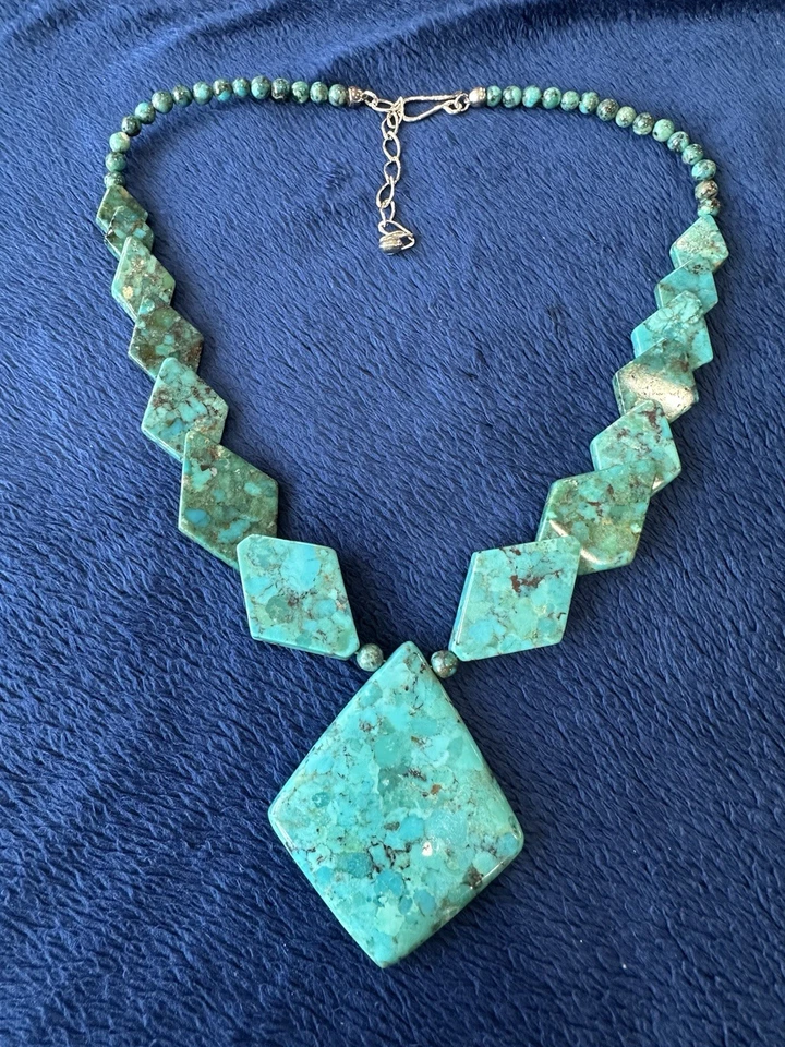 Collar Jay King Mine Finds Mongolia Turquesa, 18-22 pulgadas de largo Foto 4 de 4