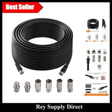 10m F Male to F Male RG6 Coaxial Cable with 6 Couplers for Versatile Connections