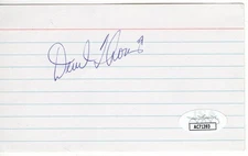 Derrel Thomas Signed Autographed Index Card Los Angeles Dodgers JSA AC71393
