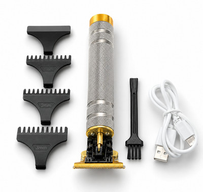 Vintage T9 Barbeador Gold Silver Beard Hair Trimmer Cutter Machine for Men