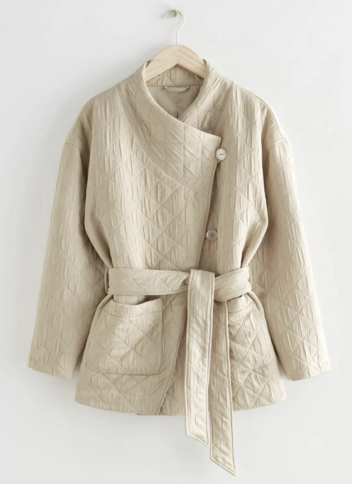 ALTRA & Other Stories cappotto giacca trapuntato collo avvolgente EUR 36 NUOVO