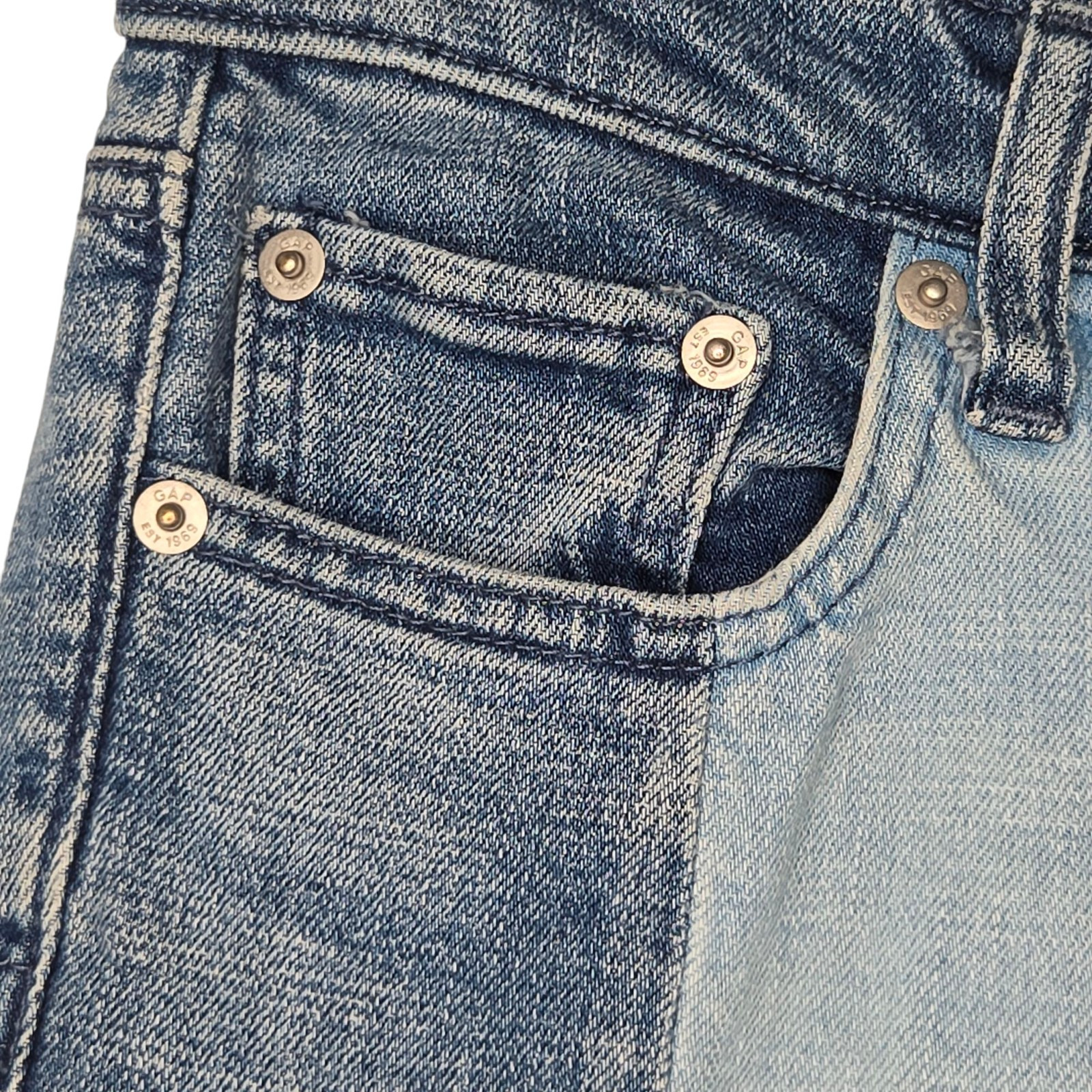 GAP 1969 Two Tone Authentic Real Light Indigo Rea… - image 3