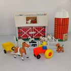 Vintage 1967 Fisher Price Little People Play Family Farm Barn and Silo USA Made