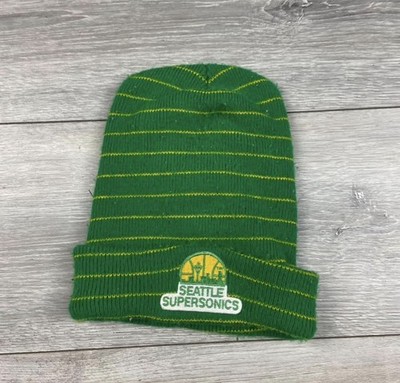 Vintage Seattle Supersonics NBA beanie* Adult OS (made In USA) Green Yellow