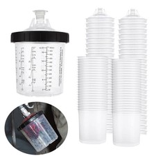 Disposable Paint Spray Gun Cup Liners And Lid System 6 Ounce Kit 50 Pack Disposable Paint Spray Gun Cup Liners And Lid System 6 Ounce Kit 50 Pack