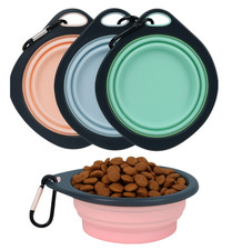 Wassernapf Fressnapf Hund Katze 350 ml Reise Napf Faltbar Karabiner Haustier