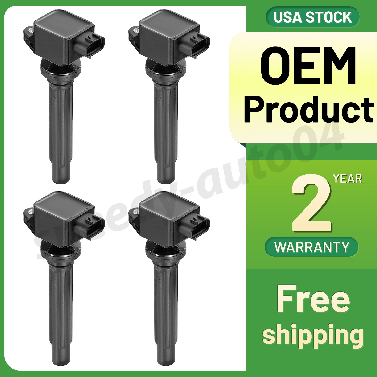 4 Ignition Coils Replacement for 2007 2008 2009 Suzuki SX4 L4 2.0L UF562 UF-562